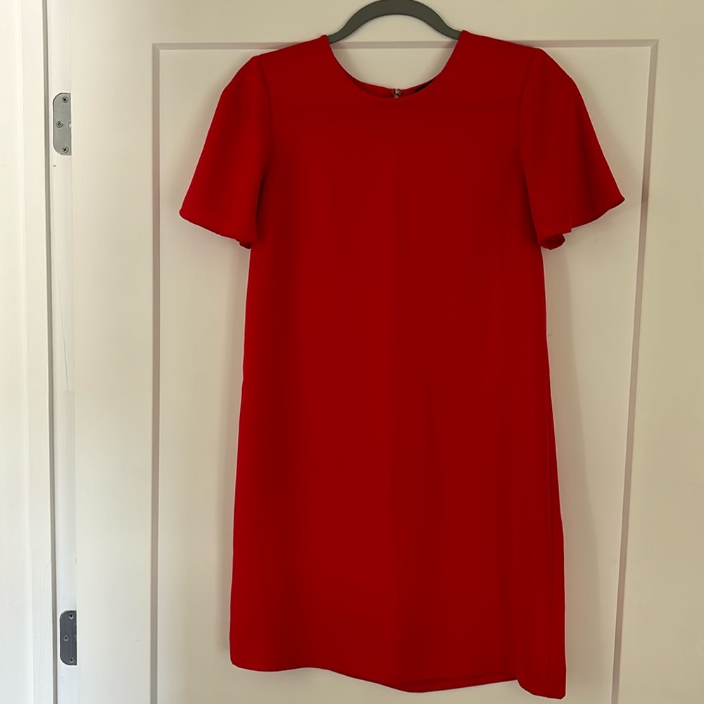 Coral shift dress